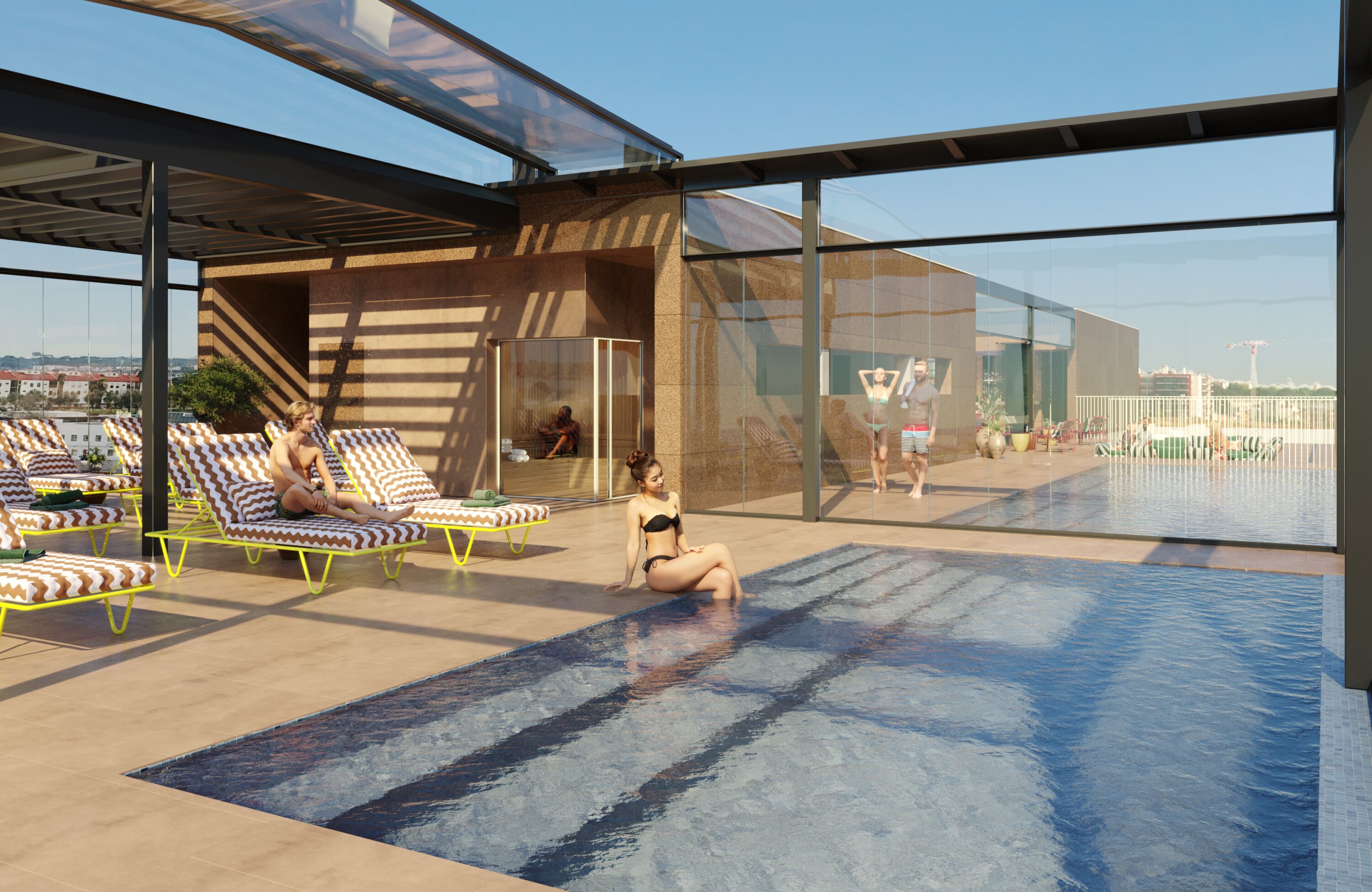 Piscina interna, piscina externa