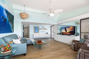 Apartment, Mehrere Betten, Veranda, Meerblick (Hale Pohaku 5) | Wohnbereich