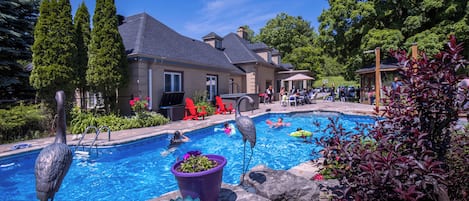 Outdoor pool, a heated pool