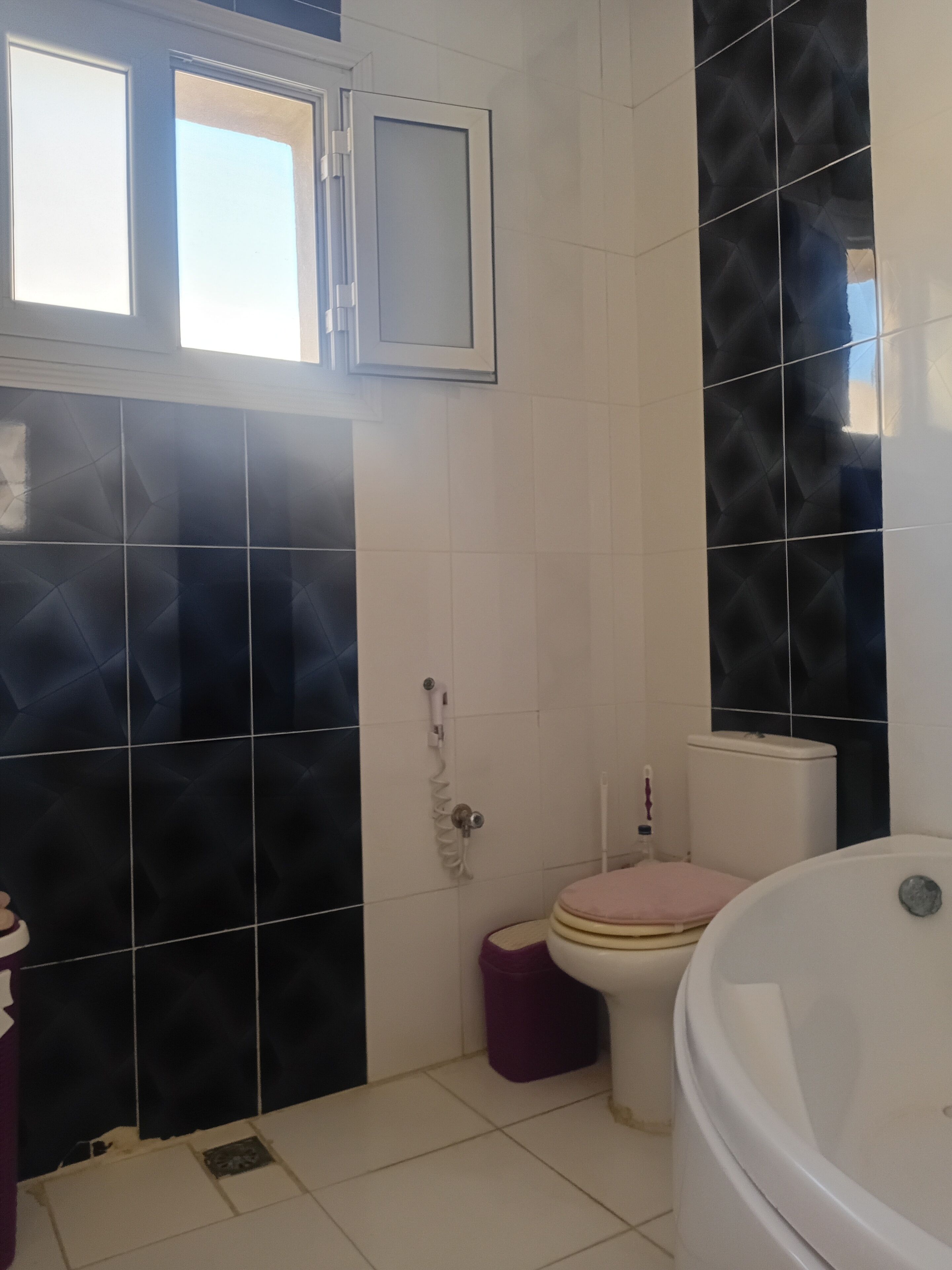 Serviettes fournies, savon, papier de toilette