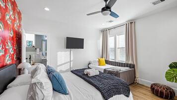 4 habitaciones, escritorio, tabla de planchar con plancha y wifi gratis