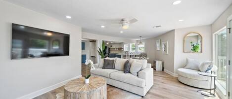 TV, ping pong, books