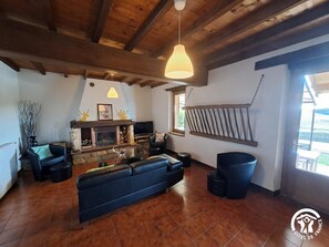 Télévision, cheminée