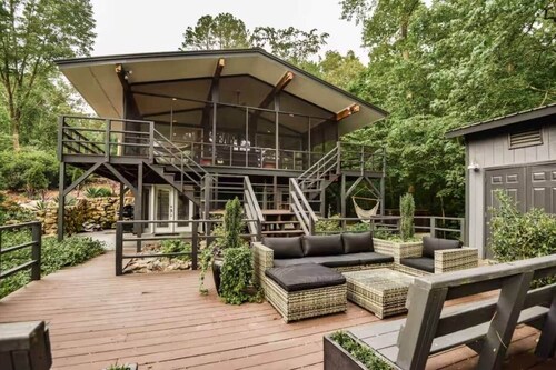 Glass House on the Lake