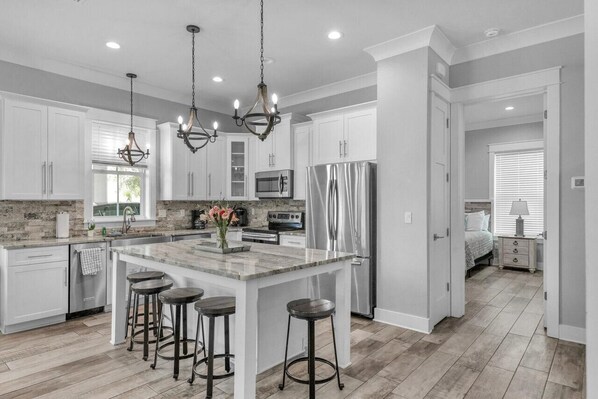 House, Multiple Beds (Coastal Grace) | Private kitchen