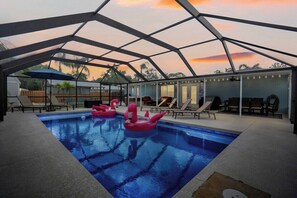 Et oppvarmet basseng