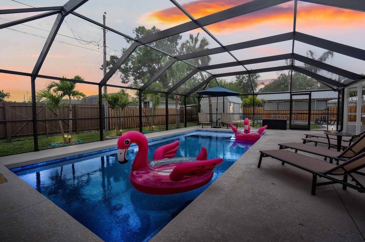 Et oppvarmet basseng