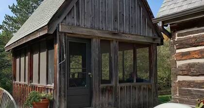 200 year-old modern log cabin on 40 acres with hot tub & nearby ski hill