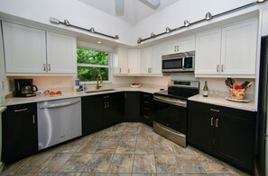 Microwave, oven, stovetop, dishwasher