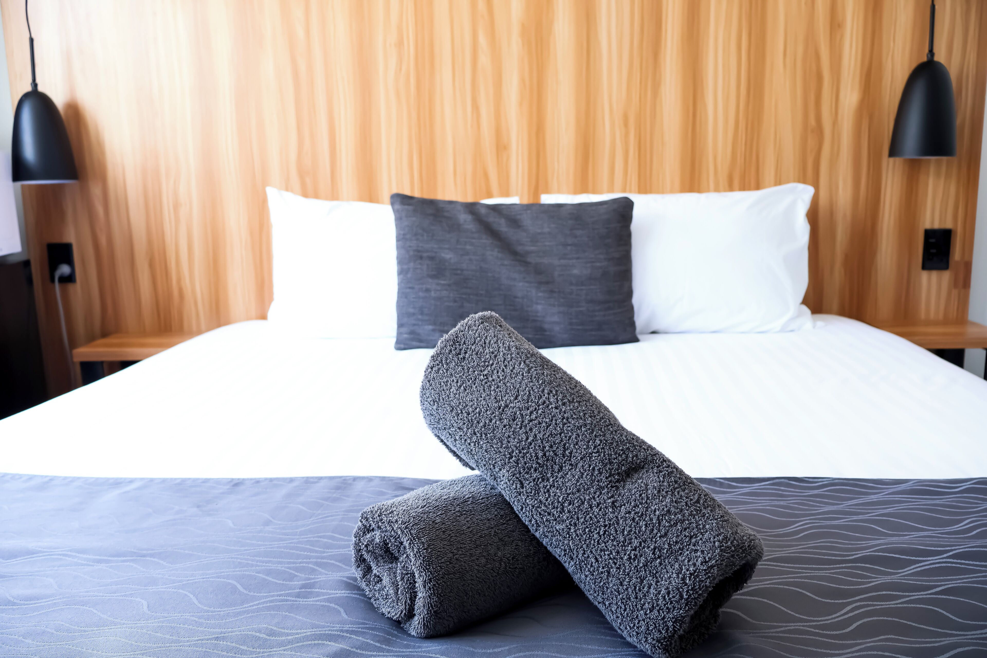 ห้องสแตนดาร์ดดับเบิลหรือทวิน | ผ้าม่านกันแสง, Wi-Fi ฟรี, ผ้าปูที่นอน