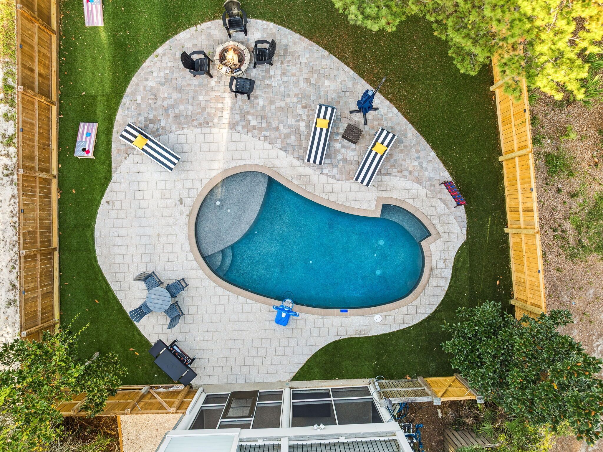 A heated pool