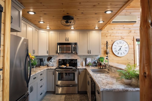 Lake Bemidji retreat- modern, cozy cabin spacious enough for family and friends.