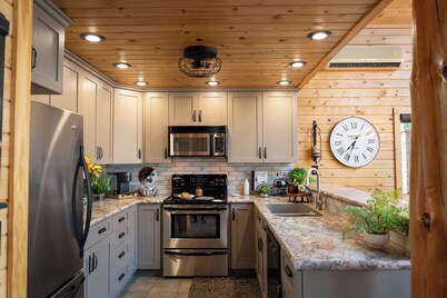 Lake Bemidji retreat- modern, cozy cabin spacious enough for family and friends.