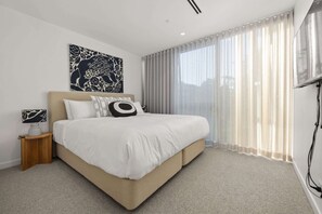 Apartment | 2 bedrooms, iron/ironing board, bed sheets - Elegant 2-bed Urban Retreat With Outdoor Dining (Canberra)