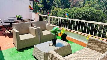 Appartement, 4 slaapkamers, uitzicht op park, in toren | Terras