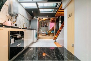 Klassiek appartement, uitzicht op stad