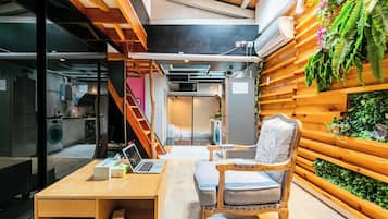 Classic Apartment, City View | Desk, laptop workspace, blackout curtains, soundproofing