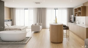 Exclusive Studio Suite, City View (Free Afternoon tea available until 31 Oct 2026) | Coffre-fort, rideaux d’obscurcissement, accès au Wi-Fi (inclus)