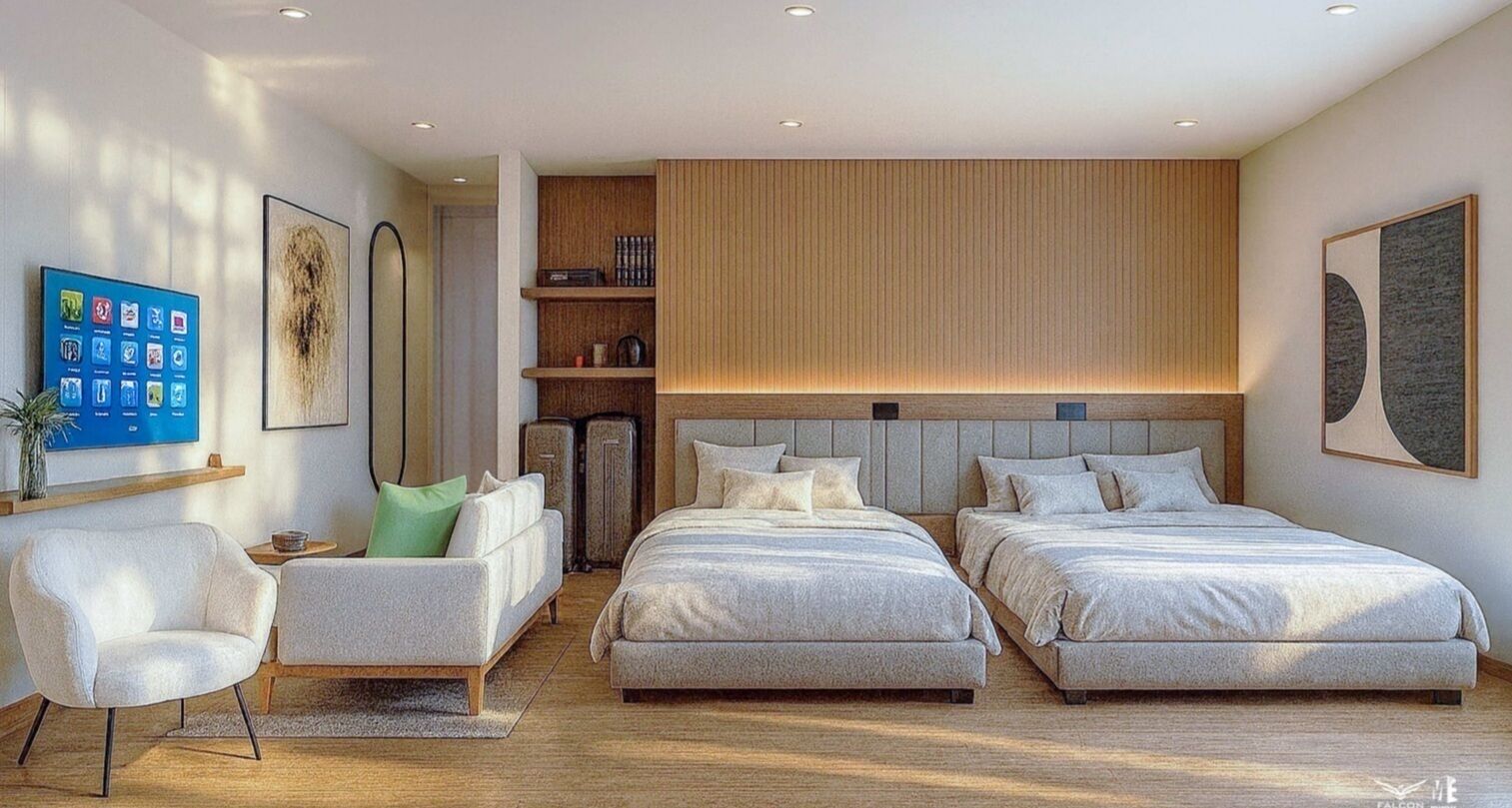 Superior Triple Room, Pool View | In-room safe, blackout drapes, free WiFi