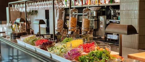 Daily buffet breakfast for a fee
