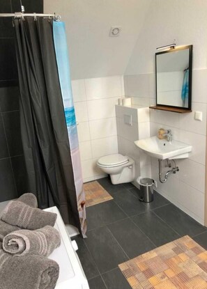 Shower, hair dryer