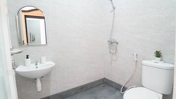 Soap, shampoo, toilet paper