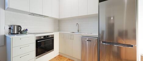 Microwave, oven, stovetop, dishwasher