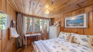 Desk, free WiFi, bed sheets