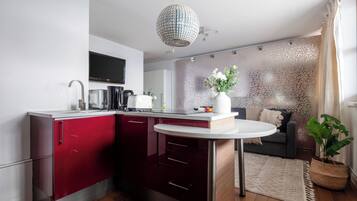 City Apartment, 1 Double Bed with Sofa bed, Non Smoking | Private kitchen | Espresso maker, coffee/tea maker, electric kettle, paper towels