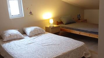 2 chambres, draps fournis