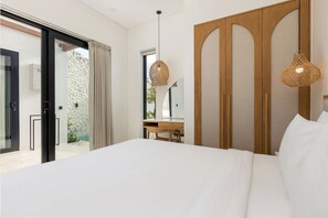 Villa, 1 King-Bett und Schlafsofa, eigener Pool, Poolblick | Ausblick vom Zimmer