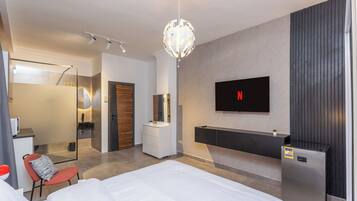 Basic-Studio, Gartenblick | Minibar, Bügeleisen/Bügelbrett, kostenloses WLAN