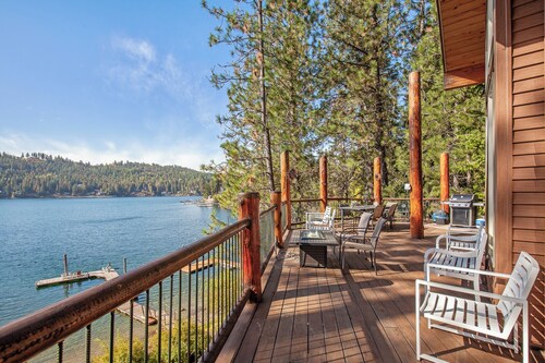 New Listing! The Ultimate CDA Lakehouse | Views, Private Dock & Decks