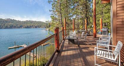 New Listing! The Ultimate CDA Lakehouse | Views, Private Dock & Decks