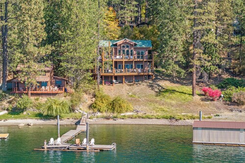 New Listing! The Ultimate CDA Lakehouse | Views, Private Dock & Decks