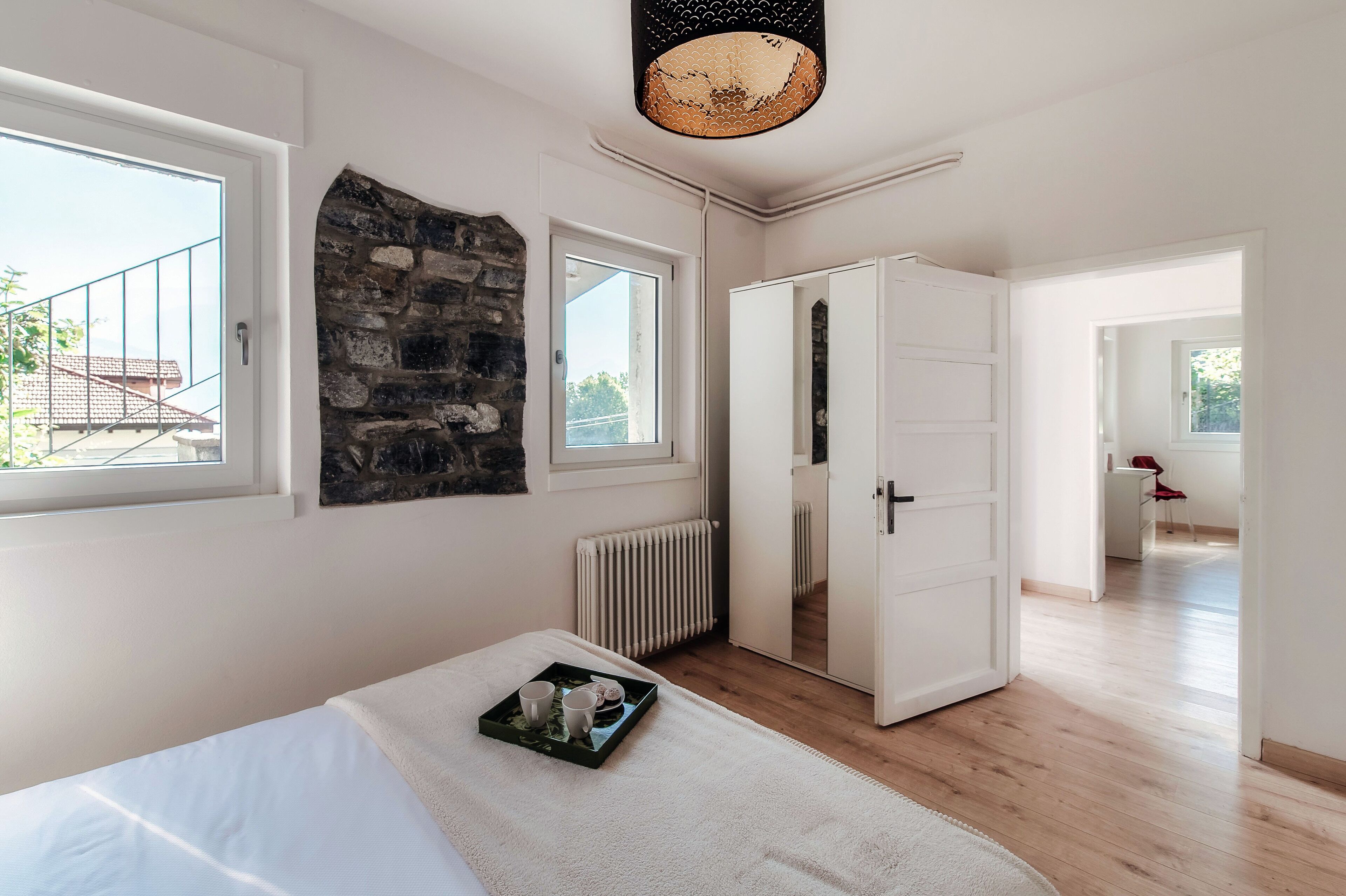 Premium bedding, down duvets, iron/ironing board, cots/infant beds