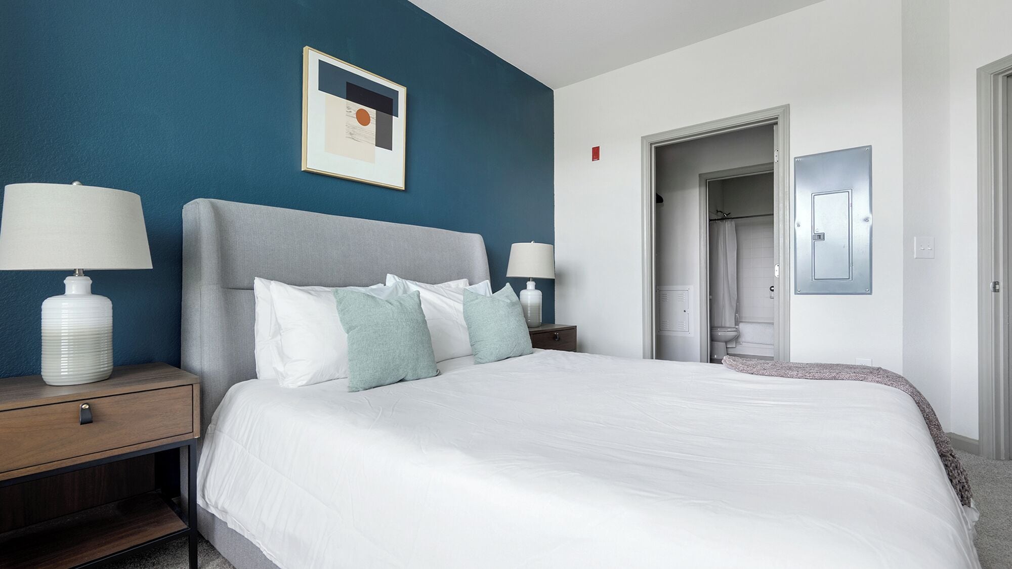 アパートメント (1 Bedroom) | 1 室のベッドルーム、客室ごとに異なる装飾、客室ごとに異なるインテリア、ノートパソコン用作業スペース