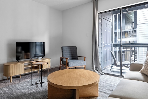 Apartment (1 Bedroom) | Living area | 50-inch Smart TV with digital channels