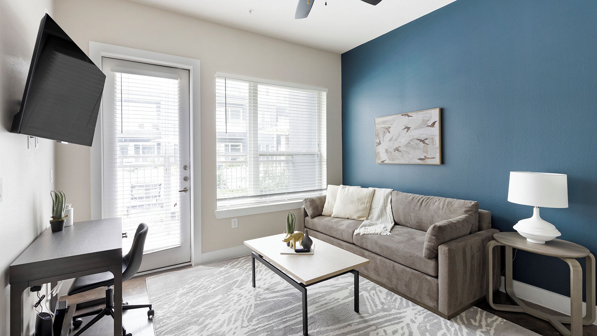 Apartment (1 Bedroom) | Living area | 50-inch TV with digital channels