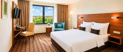 Standard Double or Twin Room | Minibar, in-room safe, desk, laptop workspace
