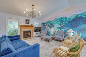 House (4 Bedrooms) | Front of property - Forest-view Gem on Vaughn Creek < 1 Mi to Dtwn! (Tryon)