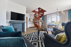 Comfort Apartment, Kitchenette, Mezzanine | Living area - Apartamenty Świnoujście - Trzy Korony (Świnoujście)