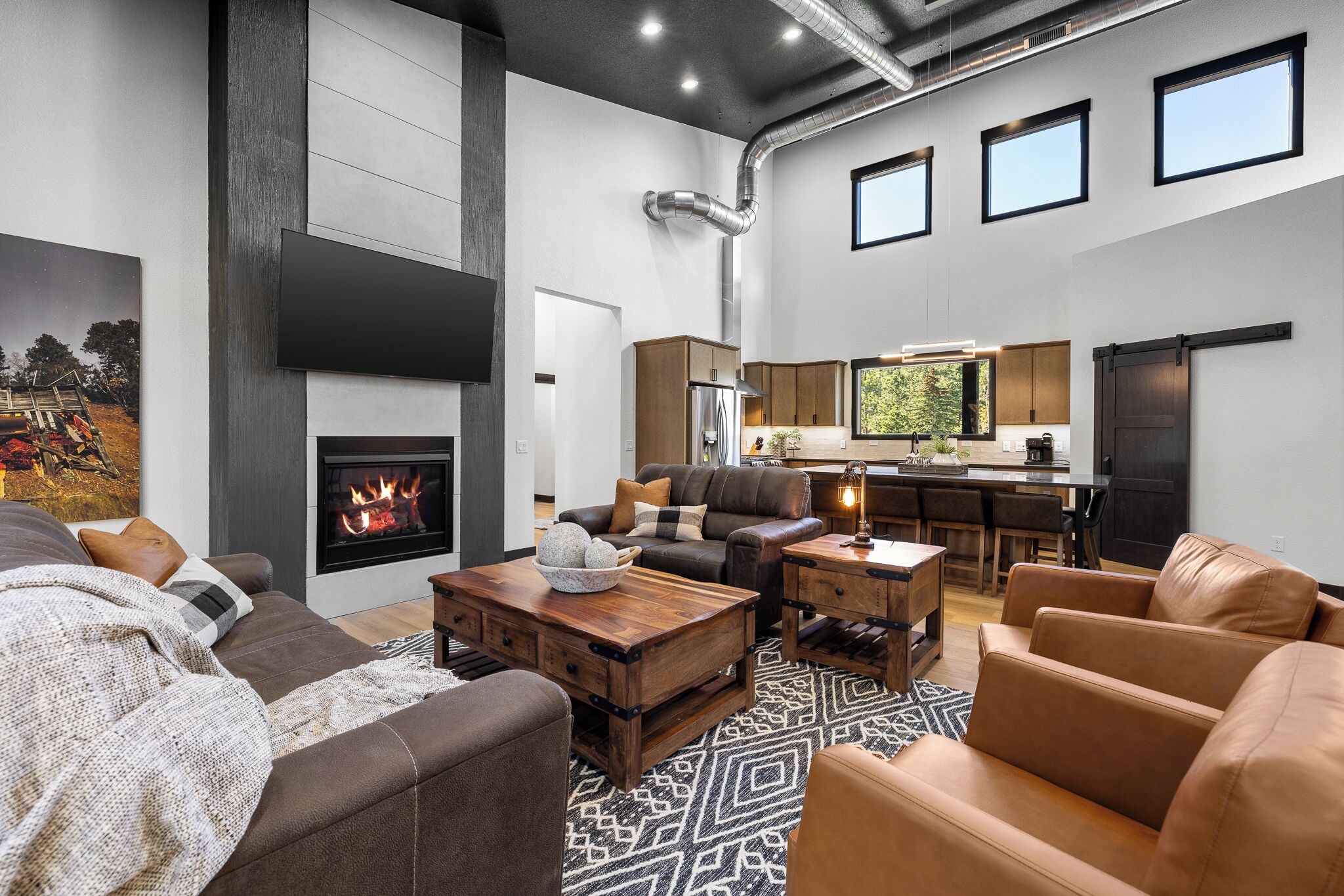 TV connectée, cheminée