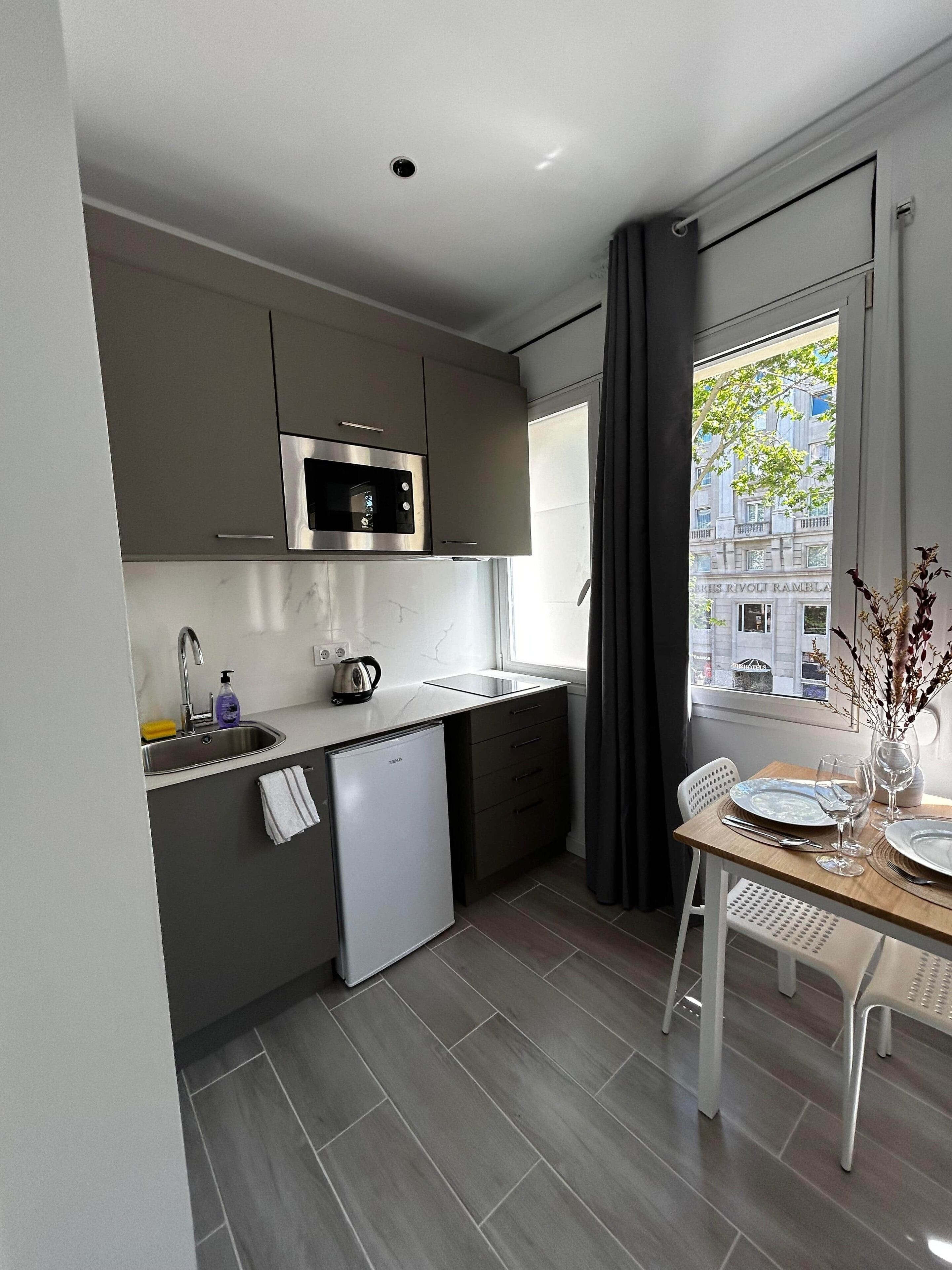 Frigorífic, microones, forn i placa de cuina 