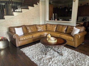TV, fireplace, offices - 5BD DFW Mansion - Pool, Cinema, Games (Plano)