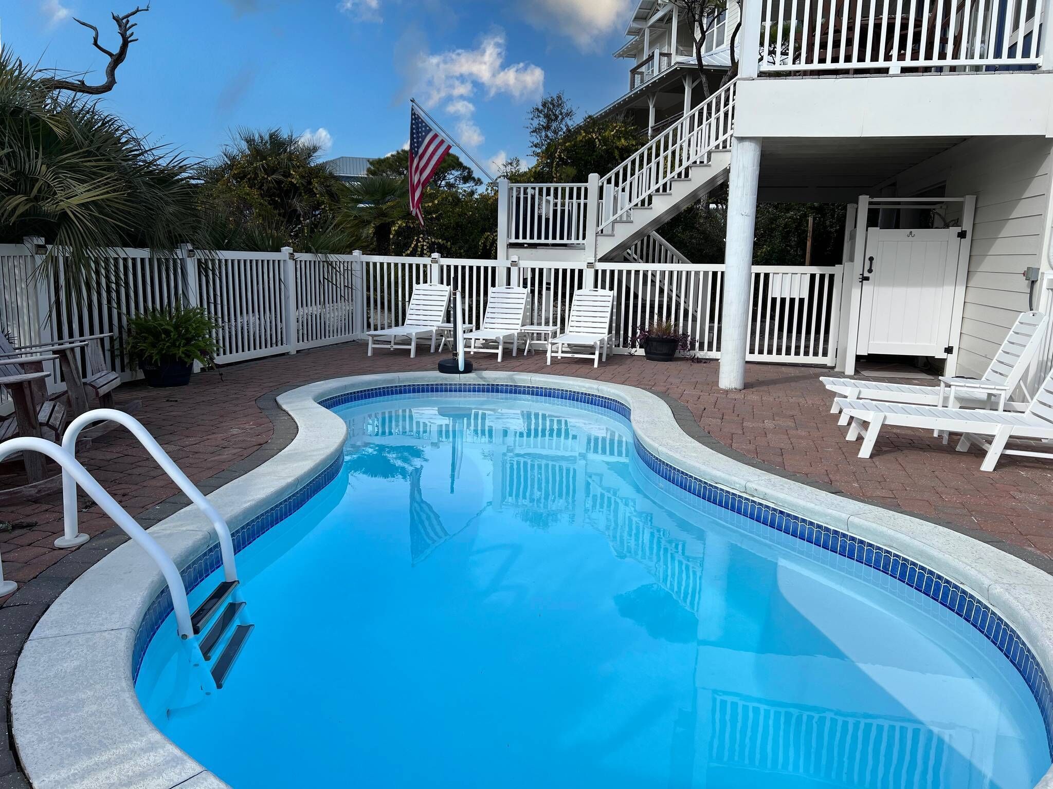 A heated pool