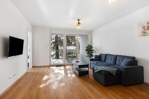 TV - White House Apartments 1 & 2 with Private Terrace, Balcony, and Wi-Fi (Kappel-Grafenhausen)