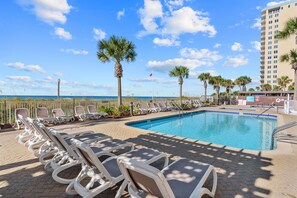 Et oppvarmet basseng