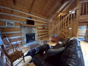 Cabin, 2 Bedrooms | Living area - The Fur Traders Cabin- Pigeon Forge 2 Bedroom Cabin (Sevierville)