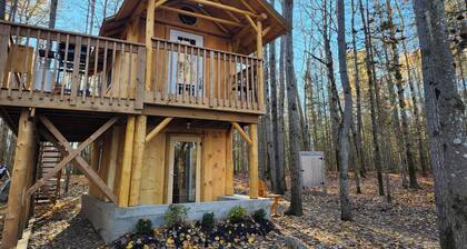 The Rustic Treehouse Hideaway-cozy treehouse retreat in Northern Ontario